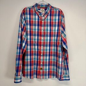 Dubinik Customized Version Long Sleeve Plaid Western Button Down Shirt 2XL